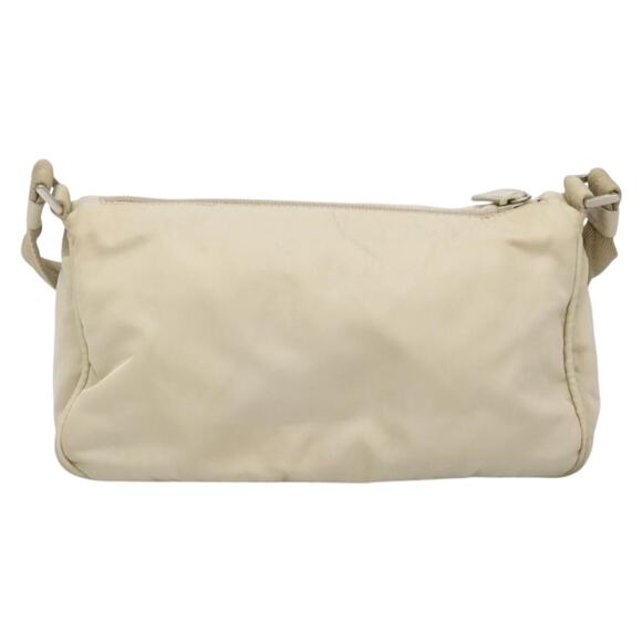 PRADA Shoulder Bag Nylon Beige Silver - Picture 3 of 12